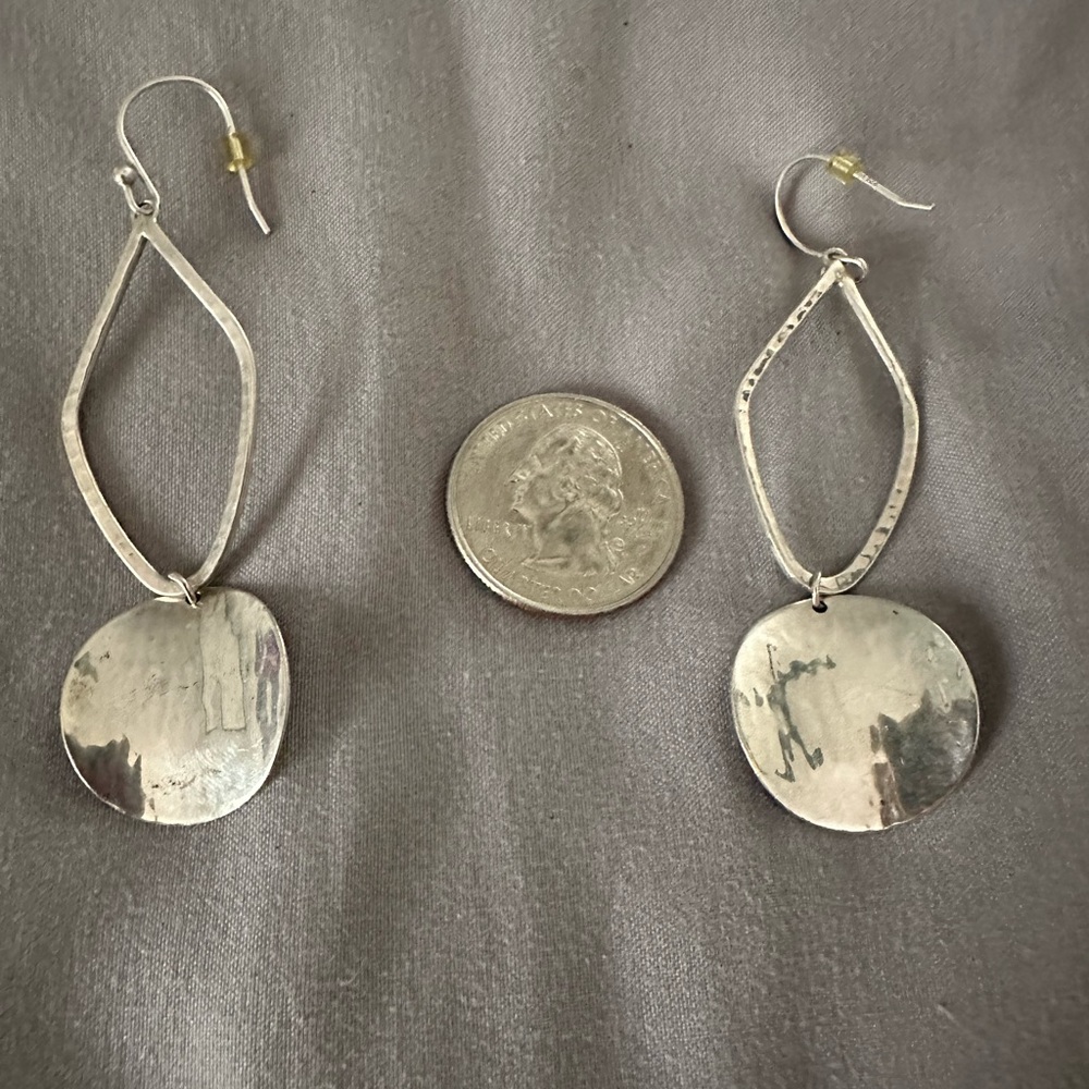 Silpada Silver Hoop Earrings with Intricate Detailing